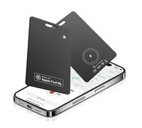 2 Pack Wallet Tracker, [MFi Certified] Air Smart Tag in Credit Card Format, Only 1.5 mm Thin, IP68 Waterproof, Compatible with Apple Where is? - for Purse, Bag, Luggage