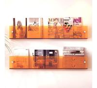 2 Pack WallMounted Acrylic Shelves Liquid Acrylic Magazine Storage Racks for Office Waiting Room & Home Display (60cm Clear) Stylish & Durable Organization Solution