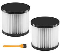 2 Pack Washable HEPA Filter Replacement for Ryobi 18V ONE+ Wet/Dry Vacuum Cleaners PCL733, PCL734, P3240 with Cleaning Brush, Compare to Part# A32VC05, A32RF08