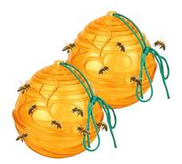2 Pack Wasp Trap Effective Wasp Nest Killer Traps Hanging for Outdoor-Indoor, Reusable Yellow Jacket Traps Killer, Hornet Trap, Bee Catcher Insect Control for Garden Outdoor Courtyard