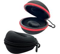 2 Pack Watch Travel Case, 2 Colors Single Storage Box with Aluminium Zipper, Cushioned Round Portable Watch Case for Wristwatches and Smart Watches up to 50mm