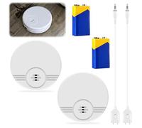 2 Pack Water Detector Water Alarm Flood Detector 135 dB Water Sensor for Kitchen, Laundry Room, Bathroom, Basement, Warehouse, Garage (6F22/9V Batteries Included)