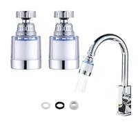 2 Pack Water Faucet Filters,Tap Water Filter for UK Taps Hard Water,Faucet Water Purifier to Remove Fluorinated Chlorine Heavy Metal Hard Water in Home Kitchen and Bathroom,360° Swivel