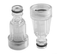2 Pack Water Filter for Karcher K2-For Pressure Washers, High Pressure Inline Filter 175 PSI 140°F, Transparent Plastic Dirt Trap for Car Cleaning(10pcs Filter)