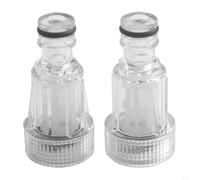 2 Pack Water Filter for Karcher K2-For Pressure Washers, High Pressure Inline Filter 175 PSI 140°F, Transparent Plastic Dirt Trap for Car Cleaning(2pcs filter)