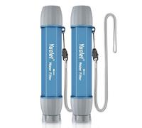 2 Pack Water Filter Straw for Drinking Survival, Personal Straws for Purifying Water, Water Purification Straw Water Purifier Survival Gear and Supplies for Hiking, Camping, Travel, and Emergency