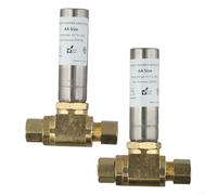 2-Pack Water Hammer Arrestor 3/8 Inch, Brass Pipe Fitting for Sink Washing Machine, Noise Reduction, UPC NSF Certified, Horizontal Vertical Install