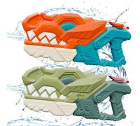 2 Pack Water Pistol for Adults Kids Dinosaur Powerful Water Guns 8M Long Range Super Water Blaster Squirt Gun, Summer Outdoor Garden Toy Battle Water Gun Fighting Toy for Beach Swimming Pool Boy Girl