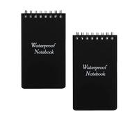 2 Pack Water-Resistant Rainproof Writing Journals, Crafted from Stone Material, Pocket Format for Mobility, Perfect for Outdoor Adventure Documentation and Tactical Field Logging in All Conditions
