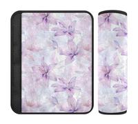 2 Pack Watercolor Lily Flower Car Seat Straps Light Purple Protect Your Neck and Shoulders for Car Car Belt Cover