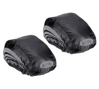 2-Pack Waterproof Bike Helmet Cover w/Reflective Strip - Wind/Dustproof Rain Protection for Road Bicycle (Black)