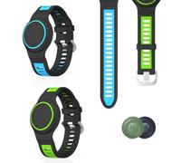 [2 Pack] Waterproof Bracelet for Moto Tag, Soft Silicone Moto Tags Holder Full Coverage Protective Case Compatible with Motorola Moto tag Tracker for Kids Elderly (Green & Blue)