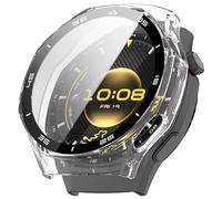 [2 Pack] Waterproof Hard Case with Tempered Glass Compatible with Huawei Watch GT 6（46mm）, Ultra-Thin Anti-Fall Protective Cover