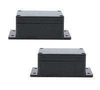 2 Pack Waterproof Junction Box, 130 x 68 x 50mm Project Case ABS Universal Insulated Enclosure for Electrics Connection, Black (B)
