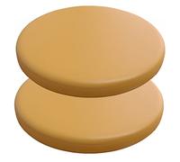 2-Pack Waterproof PU Leather Round Seat Cushions, Memory Foam Pads for Bar Stools, Chairs & Benches - 6.45cm Thick Table Chair Cushions for Comfort & Style