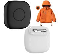 2-Pack Waterproof Silicone Case with Pin for Tile Mate 2024/2022 - Hidden GPS Tracker Holder for Kids, Teens, Elderly, Pets, Bags, Luggage - Anti-Lost & Anti-Scratch Cover - Black/White