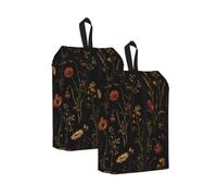 2 Pack Waterproof Travel Shoe Bags Large, Flower Wildflower, One Size