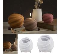 2 Pack Wave Candle Mold Spiral Candle Mold Ball Mold Ball Resin Casting Mold Resin Making Molds Silicone Mold for Candle Home Decorate Mold Candle Making Mold 3D Animal Mold