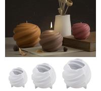 2 Pack Wave Candle Mold Spiral Candle Mold Ball Mold Ball Resin Casting Mold Resin Making Molds Silicone Mold for Candle Home Decorate Mold Candle Making Mold 3D Animal Mold