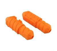 2 Pack Weatherproof Extension Cord Sleeves, IP55 Rated Protectors for 12-18 AWG Outdoor Cords, Reliable Design (Orange)