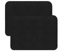 2 Pack Welding Blanket Fireproof Mat Heat Resistant Material Up to 1832°F Under Grill Mat for Outdoor Grill 3-Layer Thickened Indoor Fireplace Mat for Coffee Machine Oven, 18×24 Inch, Black