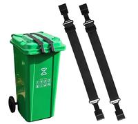 2-Pack Wheelie Bin Locks,Trash Can Lock Strap,Heavy Duty Garbage Bin Straps,Adjustable,No Drilling,Animal-Proof,Universal Outdoor Trash Can