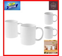 2 Pack White Ceramic 12oz Sublimation Mugs for Infusible Ink Creativity
