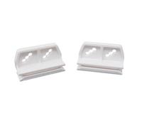 2 Pack White Door Slides for Metal Shed Replacement Garden Garage Sliders Rails Track Compatible with Yardmaster, Treco etc.