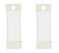 2 Pack White Florist Wire for Wreath Making,22 Gauge Floristry Wires White Paddle Wire Flexible Wreath Wires Floral Wire Crafting Binding Wire for Christmas Wreath Making,DIY Flower Arrangements Wires