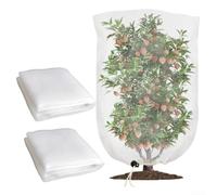 2 Pack White Garden Netting Bags with Drawstring for Fruit Trees and | White Nylon Mesh Bags Vegetable Garden for shields Fruit Tree Insect for proof Mesh