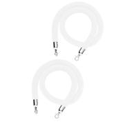 2 Pack White Queue Barrier Stanchion Rope with s, 1.5M Crowd Control for Events, Parties, VIP Line Management, Red Carpet, Event Planning
