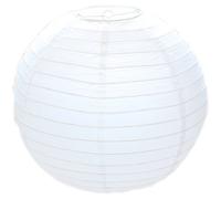 [2 Pack] White Round Paper Bamboo Style Ribbed Lampshade 16" Inch (40cm)