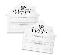 2 Pack WiFi Password Sign Fridge Magnet 4.5x5 Inch-Portable WiFi Sign for Guest Home Wifi Board Sign Essentials for Hosts