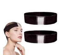 2 Pack Wig Grip Band - Adjustable Wig Headband, Invisible Lace Velvet Strap for Holding Women's Wig (Dark Brown)
