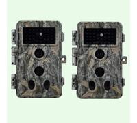 2-Pack Wildlife Trail Camera with No Glow Night Vision 0.1S Trigger Motion Activated 48MP 1296P IP66 Waterproof for Hunting | A262