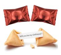 2 Pack Will You Be My Girlfriend Fortune Cookies | Gift For Girlfriend Proposal | Romantic Decorations & Presents | Long Distance Relationship Gifts | I Love You Gifts | Vegan, UK Baked