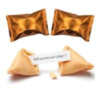 2 Pack Will You Be Our Usher Proposal Fortune Cookies | Unique Usher Gifts & Wedding Favours | Wedding Planning Accessories | Vegan, UK Baked | Colour Coded Wrapper | Usher Proposal Gift Idea