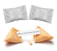 2 Pack Will You Walk Me Down The Aisle Fortune Cookies | Thoughtful Wedding Card Alternative | Sentimental Proposal Gifts | Vegan & UK Baked | Colour Coded Wrapper | Wedding Favour Accessory
