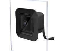 2 Pack Window Mount fits for Wyze Cam V4/V3 - Stick-On Glass Camera Holder for Outdoor Monitoring, Birdwatching, Pet Viewing, No-Drill Mount for Renters - Not for Double Pane or Frosted Glass,Black