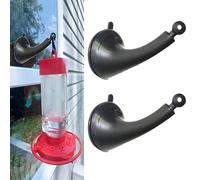 2 Pack Window Mount Hook, Bird Feeder Hanger With Strong Self-Adhesive Suction Cups, Bracket for Hummingbird Feeders, Wind Chimes & Plants