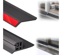 2-Pack Window Rain Guard Strips - Flexible Rubber Material No Drill Rain Blockers Adjustable Window Protection Set for Sliding (/9.8ft)