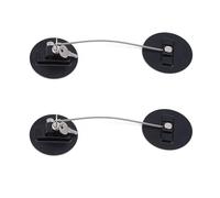 2 Pack Window Restrictor Lock, Safety Cable Locks with Keys, No Drilling, Child Proof Lock for Cupboard Cabinet Fridge, White