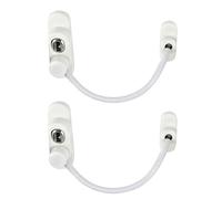 2 Pack Window Restrictor Professional Kids Security Lock Protector with Screws Keys UPVC Window Security Cable Lock Limits Open Spaces to Keep Children Safe and Prevent Injury and Theft