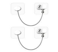 2 Pack Window Safety Locks with Keys, NewBinn Child Baby Safety Security Refrigerator Locks Cable, Adhesive Window Opening Restrictors Security Locks for Fridge Freezer Childproof