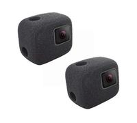 2 Pack Windshield Wind Noise Reduction Foam Sponge Cover Windproof Housing Case Compatible with GoPro Hero 7 5 6 (2018) Black Camera