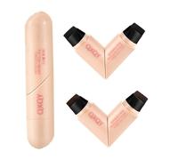 2 Pack Wing Eyeliner Stamp,Liquid Eyeliner Stencil Set,Waterpoof Natural Cat Eye Eyeliner Stamp,Long-Lasting,Smudgeproof Foldable Eye Stencil Makeup Eyeliner Tool(Black+Brown)