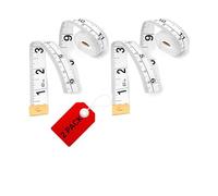 2 Pack Winice Dual Sided Measuring Tape | Perfect to Measure Body | Sewing Tape/Ruler | Durable and Flexible Fiber Glass Material | 60 Inches |150 Centimetres | White Colour White (2 Pack)