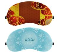 2 Pack Winter Blue Snowflake Sleep Mask for Back and Side Sleeper, 100% Light Blocking Eye Mask, Adjustable & Breathable Sleeping Eye Cover, Zero Eye Pressure