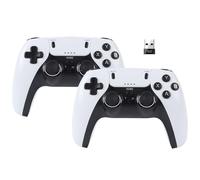 2 Pack Wireless Controller for Windows PC/Raspberry Pi/Stick/TV/Game Box Gamepad Rechargeable Remote Joystick Joypad with Turbo for Desktop Laptop Emulator,Roblox,Steam, RetroPie,RecalBox,RetroArch