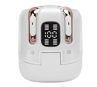 2 Pack Wireless Earbuds Colorful LED Display Long Lasting Battery for Couple Music Lovers PC, ABS (White)